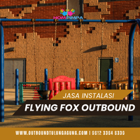 jasa instalasi pemasangan flying fox permainan outbound tulungagung blitar